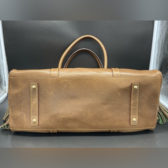 Dooney & Bourke Florentine Double Strap Tassel Large Shoulder Bag, Brown - Picture 4 of 16